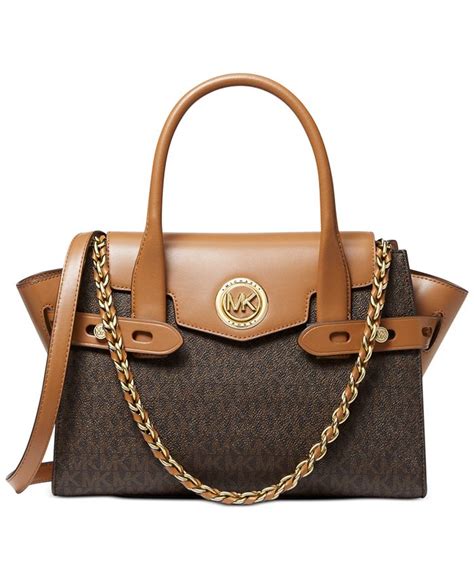 michael michael kors carmen small flap belted leather satchel|michael kors carmen bag.